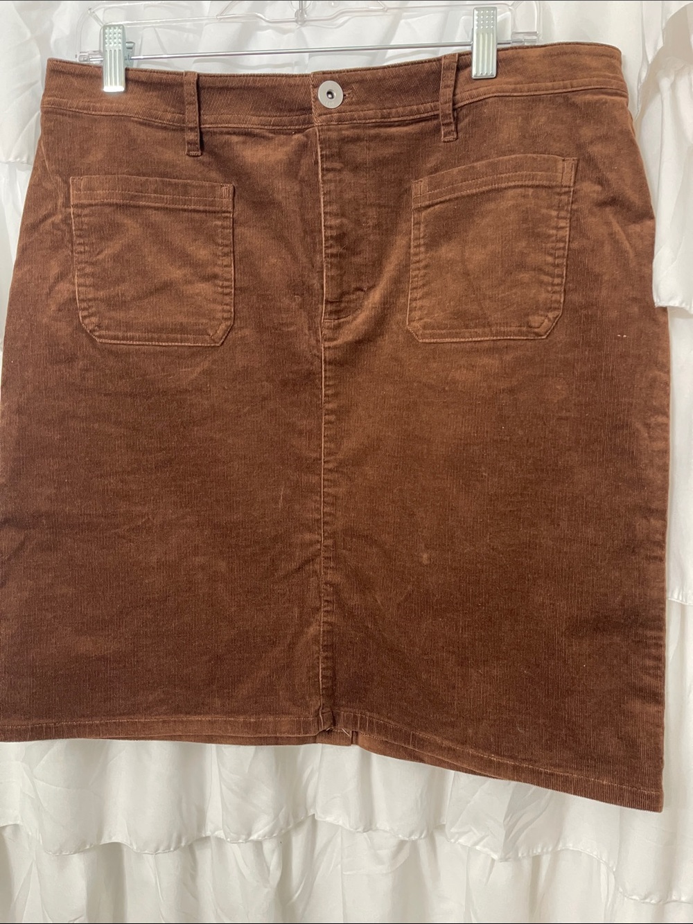 J. Jill Brown Corduroy Mini Skirt